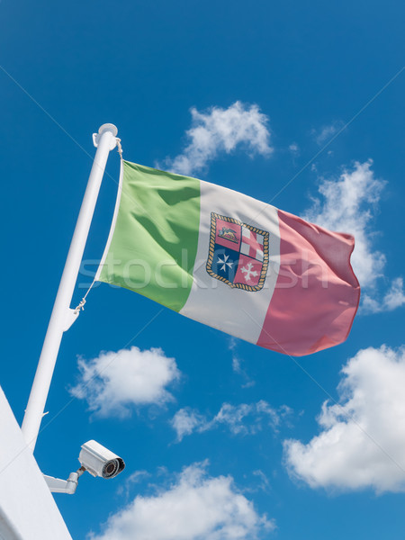 итальянский флаг Италия флаг Blue Sky смотрят Сток-фото © hraska