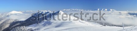 Mountain peaks in winter Stock photo © hraska