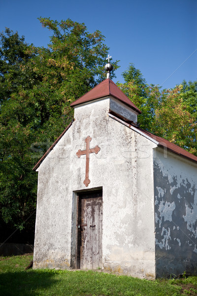 Capela cimitir trece simbol cer Imagine de stoc © hraska