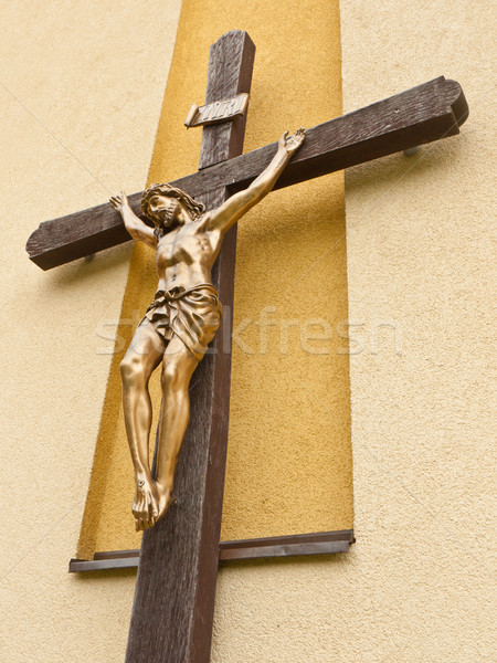 Jesus atravessar sofrimento cristo parede Foto stock © hraska