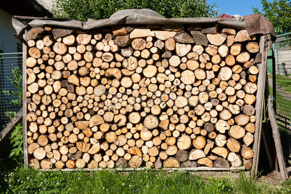 Stock photo: Sawn timber stock