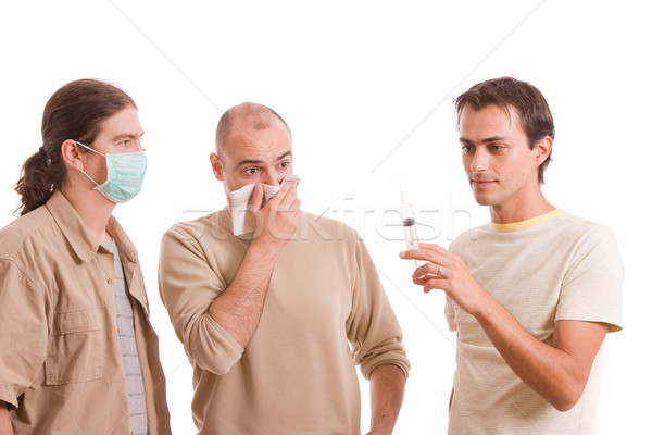 Man infected with h1n1 Stock photo © hsfelix