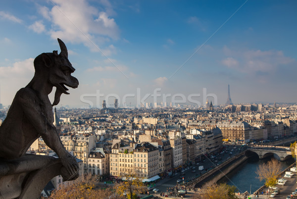 Dame Paris célèbre démon Tour Eiffel été [[stock_photo]] © hsfelix