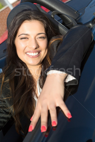 Mulher de negócios jovem bem sucedido luxuoso carro Foto stock © hsfelix