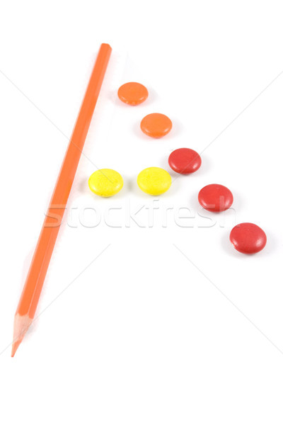 Letter A made of colored chocolates Stock photo © hsfelix