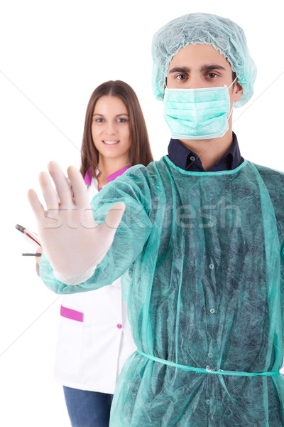 Enfermera médico equipo jóvenes mano médico Foto stock © hsfelix