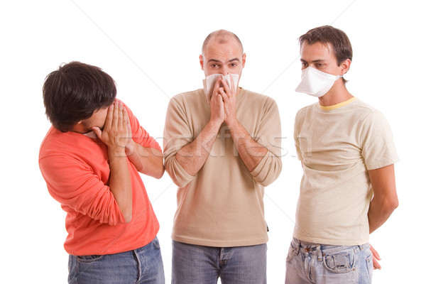 Casual men with flu Stock photo © hsfelix