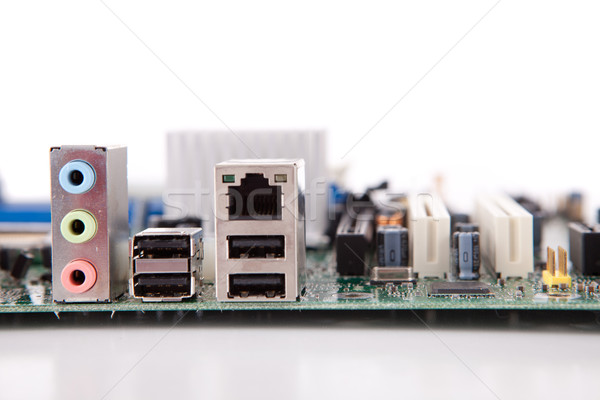 Motherboard schließen erschossen alten Computer Business Stock foto © hsfelix