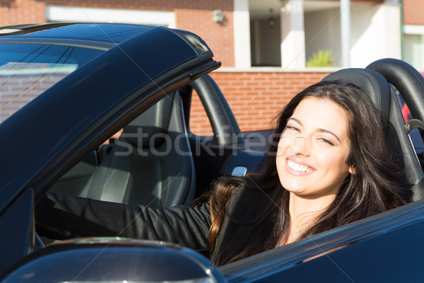 Business woman in sports car Stock photo © hsfelix