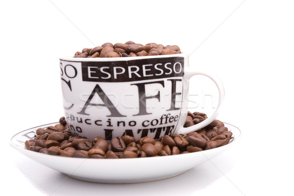 Cup and coffee beans Stock photo © hsfelix