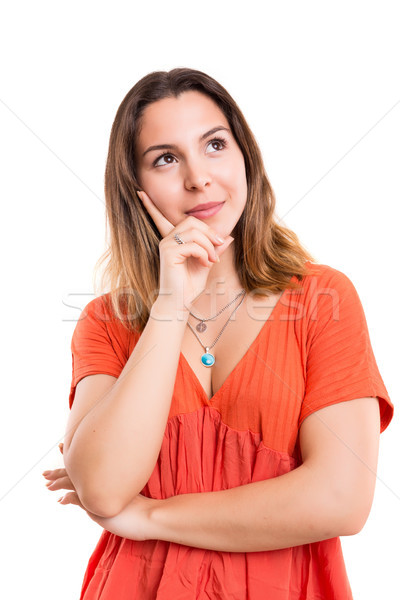 Stock photo: Hum... let me think about this