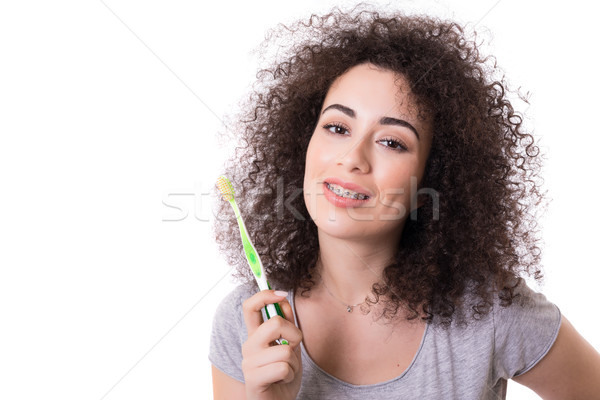 Time to brush the teeth ! Stock photo © hsfelix