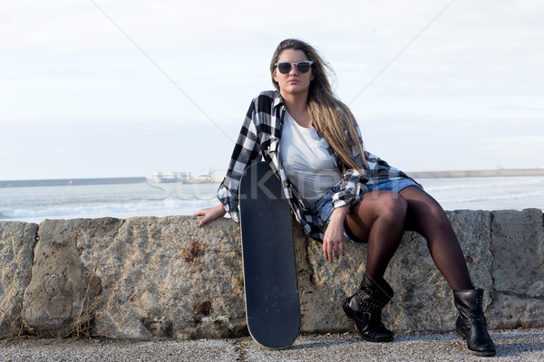 Beautiful Skateboarder Stock photo © hsfelix