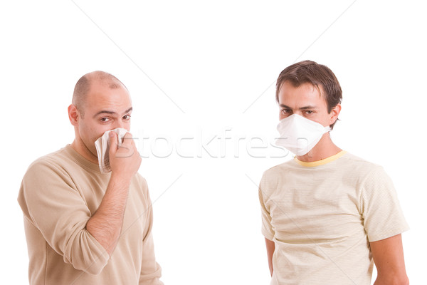 Casual men with flu Stock photo © hsfelix