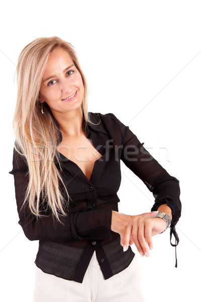 Business woman checking time Stock photo © hsfelix