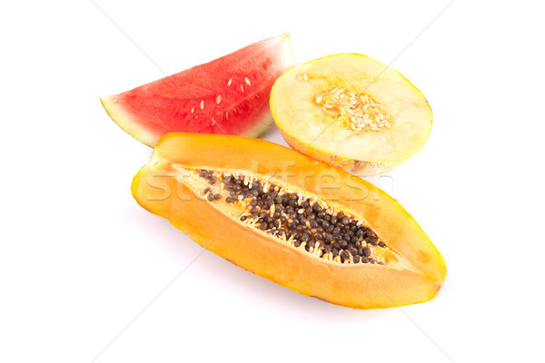 Papaya, melon and watermelon Stock photo © hsfelix
