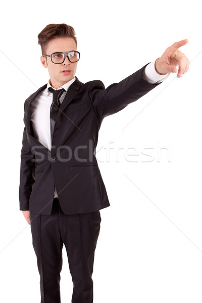 Business man, pointing forward Stock photo © hsfelix