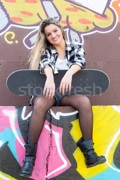 Beautiful Skateboarder Stock photo © hsfelix