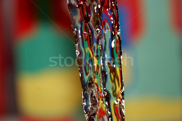 Wasser Kaskade blau rot splash Flüssigkeit Stock foto © hsfelix
