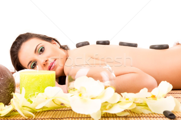 Kobieta spa młodych piękna kobieta relaks wellness Zdjęcia stock © hsfelix
