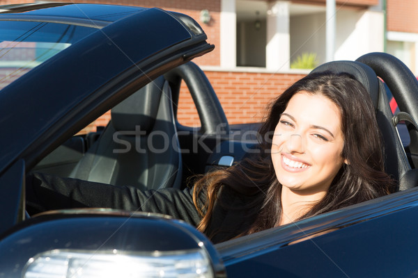 Iş kadını spor araba genç başarılı lüks araba Stok fotoğraf © hsfelix