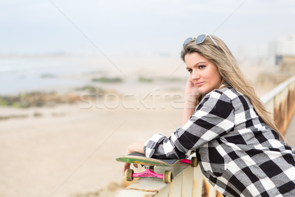 Beautiful Skateboarder Stock photo © hsfelix