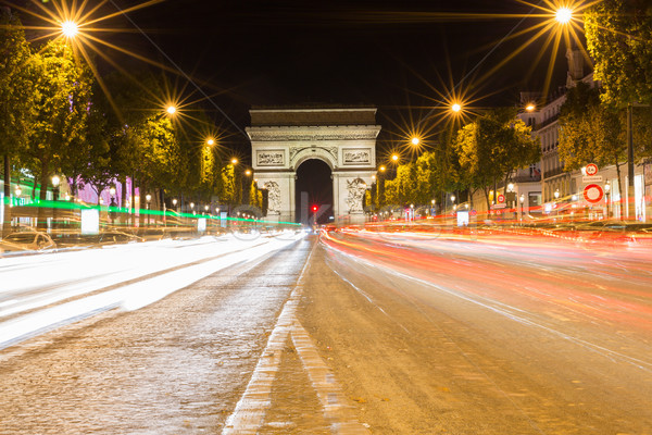 Berühmt Arc de Triomphe Paris Frankreich Sommer 2016 Stock foto © hsfelix