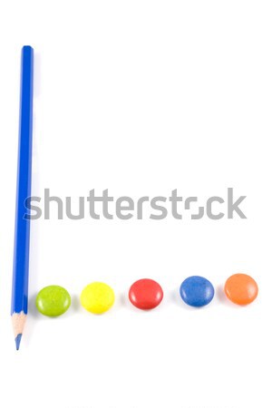 face made of colored smarties Stock photo © hsfelix