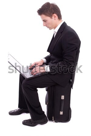 Young man waiting at airport Stock photo © hsfelix