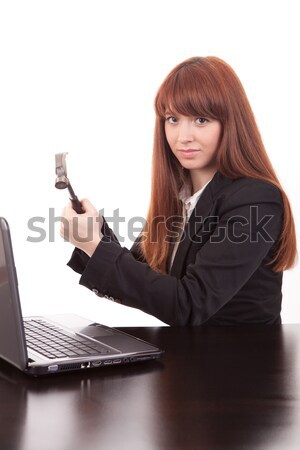 Fustrated businesswoman Stock photo © hsfelix
