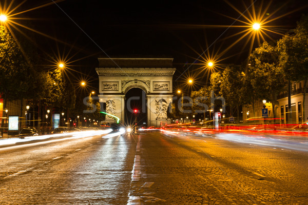 Famoso Arco do Triunfo Paris França verão 2016 Foto stock © hsfelix