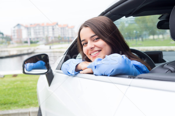 新しい車 ビジネス女性 運転 新しい スポーツカー ビジネス ストックフォト © hsfelix