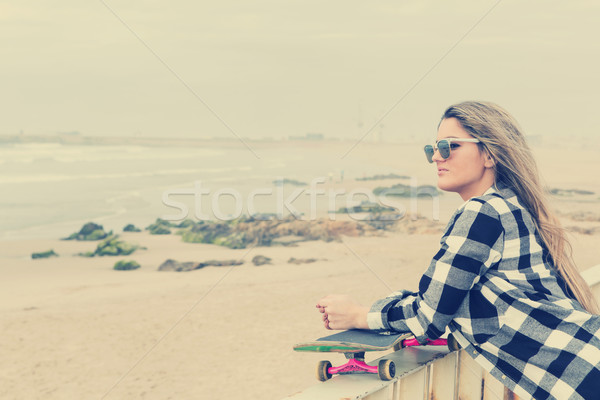 Beautiful Skateboarder Stock photo © hsfelix