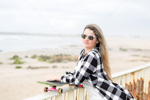 Beautiful Skateboarder Stock photo © hsfelix