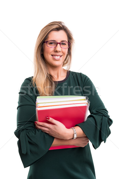 [[stock_photo]]: Temps · étude · jeune · femme · femme