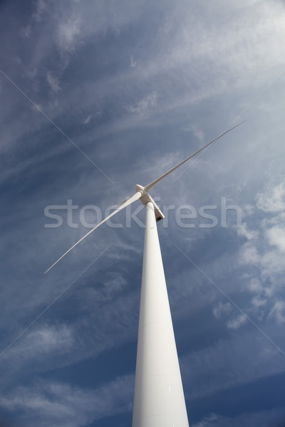 Vento energia turbina isolato bella cielo blu Foto d'archivio © hsfelix