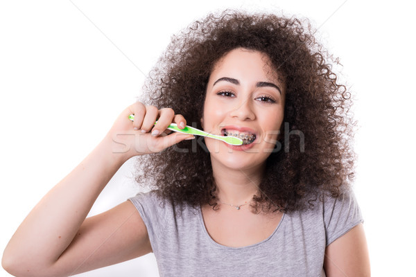 Time to brush the teeth ! Stock photo © hsfelix