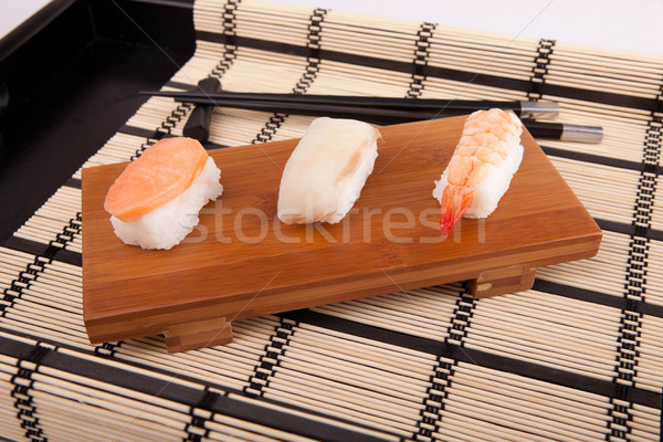 Sushi piese izolat alb alimente restaurant Imagine de stoc © hsfelix