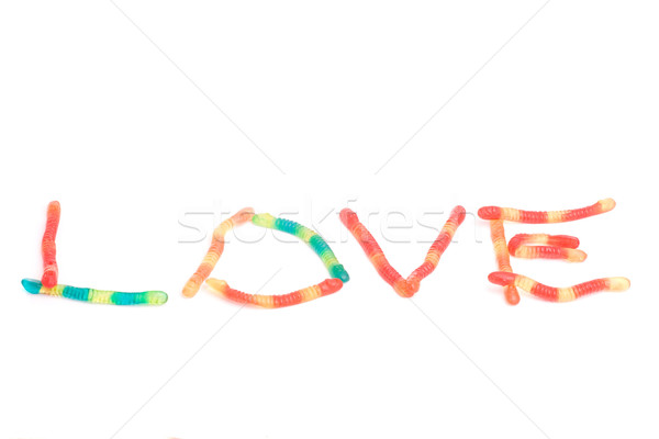 LOVE, written with gummy snakes Stock photo © hsfelix