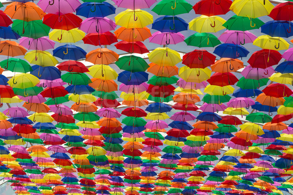 雨傘 天空 城市 質地 街頭 藝術 商業照片 © hsfelix