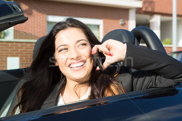 Business woman in sports car Stock photo © hsfelix