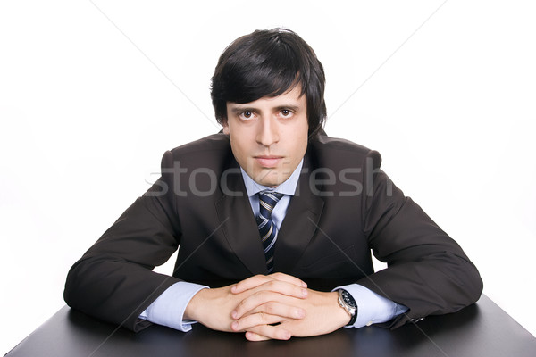 Jóvenes empresario posando aislado blanco negocios Foto stock © hsfelix