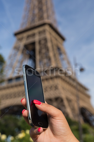 Stock photo: Checking email while on vacations