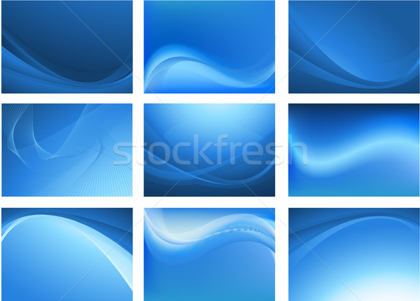 Kék absztrakt integet víz terv nyomtatott Stock fotó © hugolacasse