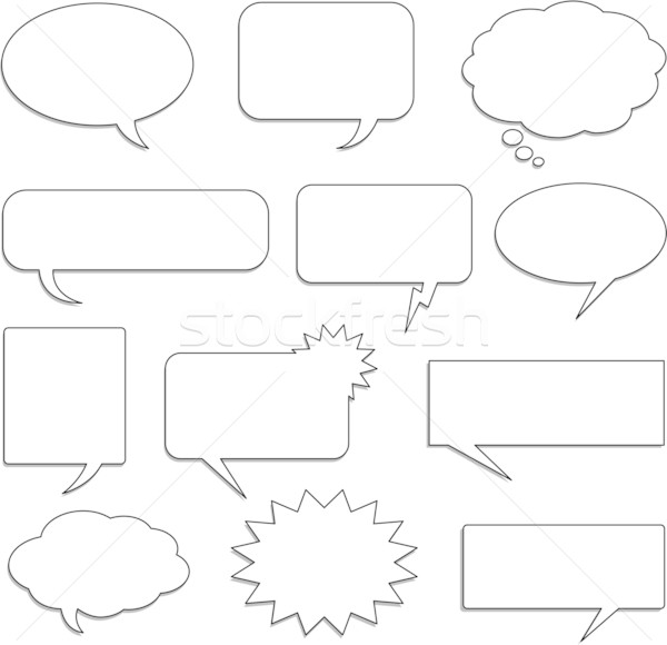 comic speech bubbles Stock photo © hugolacasse