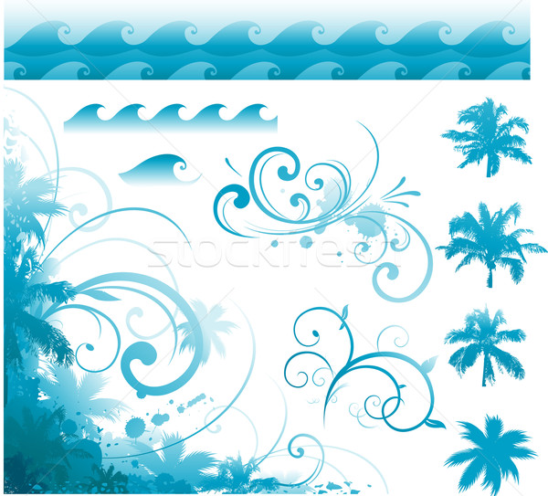 Tropical elements design Stock photo © hugolacasse
