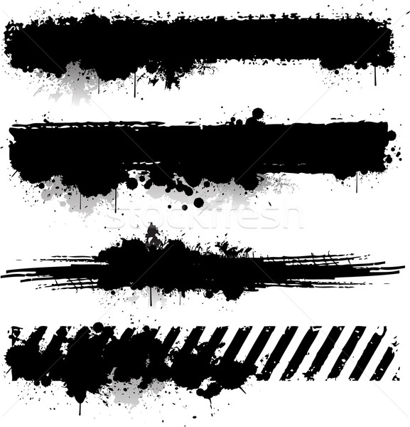 向量 襤褸 幀 簽署 黑色 濺 商業照片 © hugolacasse