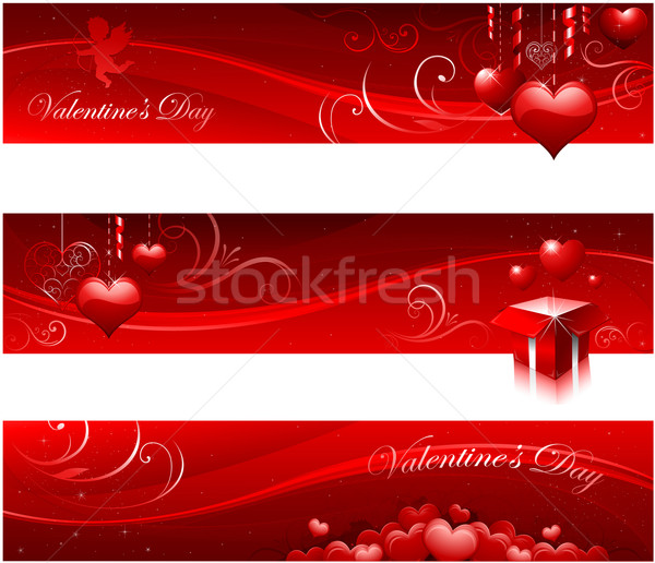 Valentine's day banners Stock photo © hugolacasse