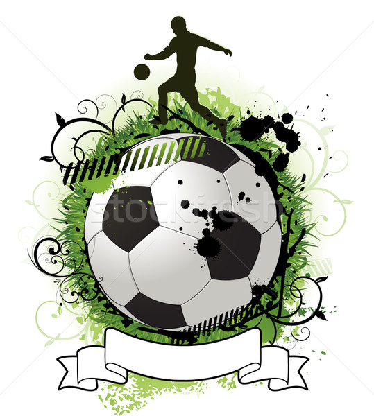 Stockfoto: Voetbal · illustratie · stad · sport · abstract · ontwerp