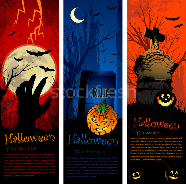 Halloween banners verticaal exemplaar ruimte partij Stockfoto © hugolacasse